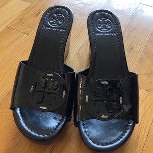 Tory Burch Patti Patent Leather Wedge Sandal